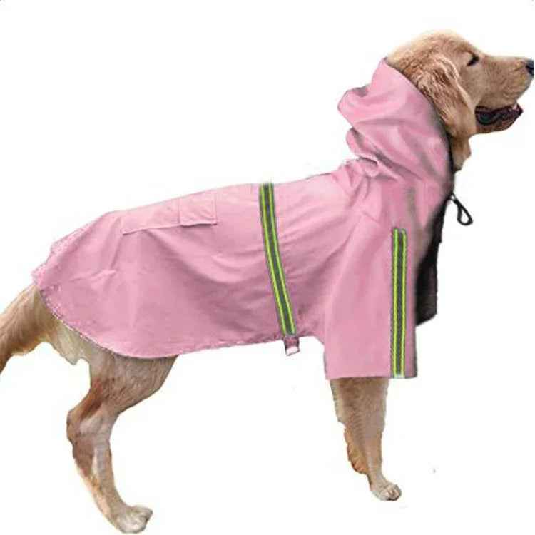 Waterproof Reflective Dog Raincoat Lightweight Pet Rain Cape