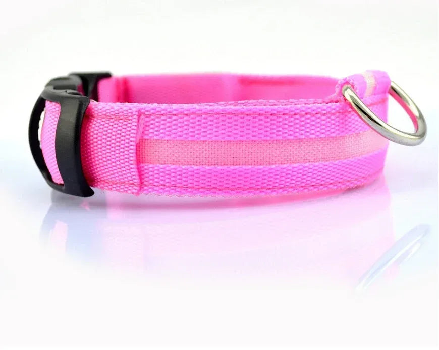 LED Luminous Pet Collar Adjustable Night Safety Glow