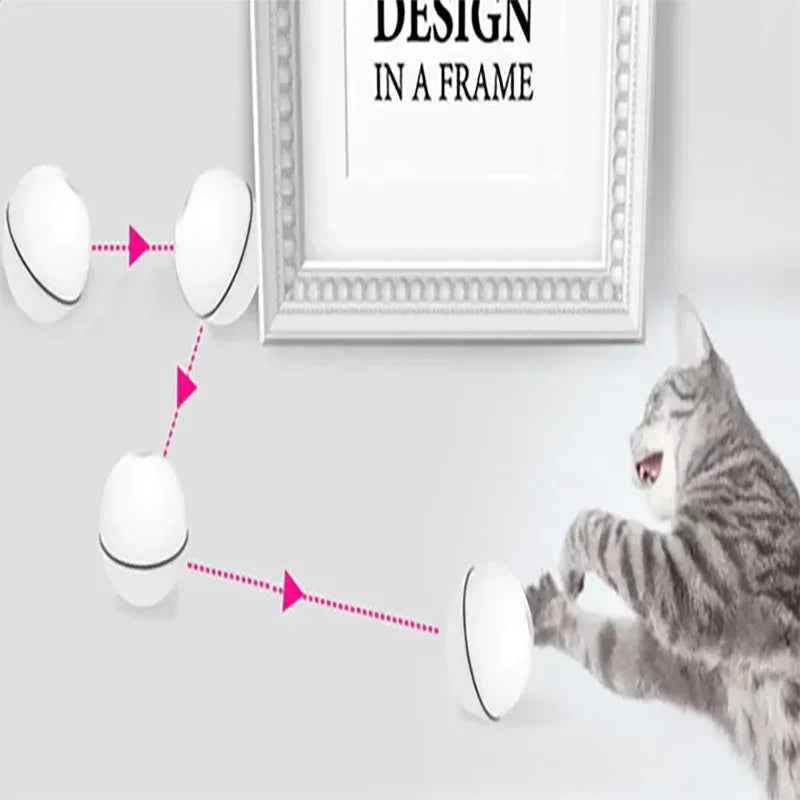 LED Laser Interactive Cat Toy Ball Electronic Rolling Ball