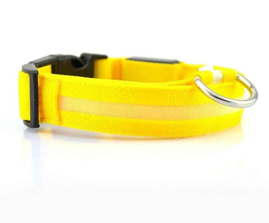 LED Luminous Pet Collar Adjustable Night Safety Glow