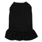 Solid Color Cotton Ruffle Dress Pet Clothes