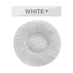 Cama para Perro Donut Esponjosa Almohadilla Suave y Cálida de Peluche Largo para Mascotas Casa para Perro Cama para Gato Sofá Lavable para Mascotas Alfombrilla Calmante Camas para Perros Pequeños y Grandes