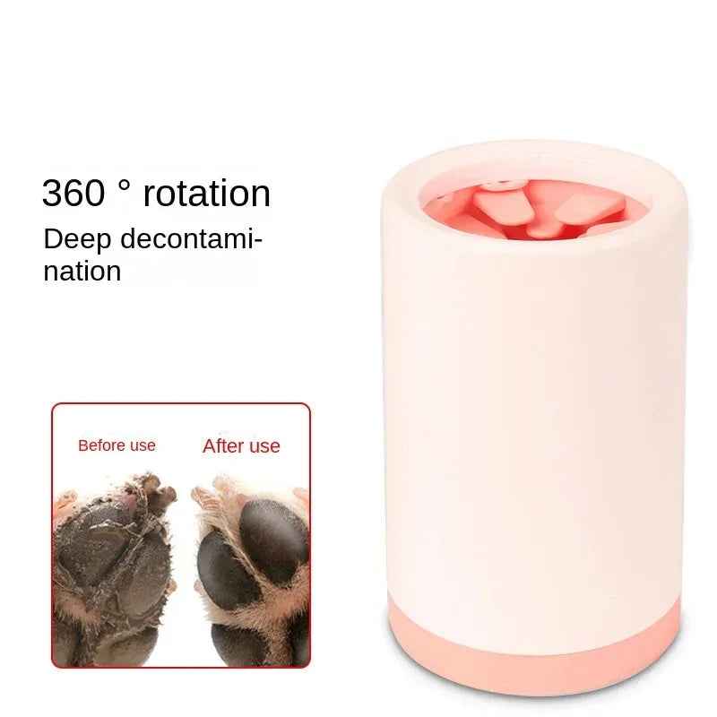 Portable Dog Paw Cleaner Cup with Soft Silicone Brush