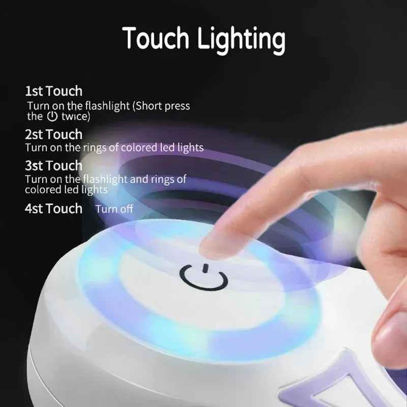 Retractable Dog Leash with LED Light & Collar Set