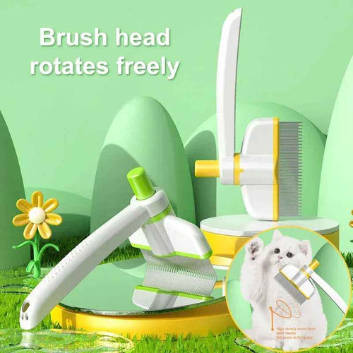 Self-Cleaning Pet Grooming Comb Deshedding Brush for Dogs & Cats