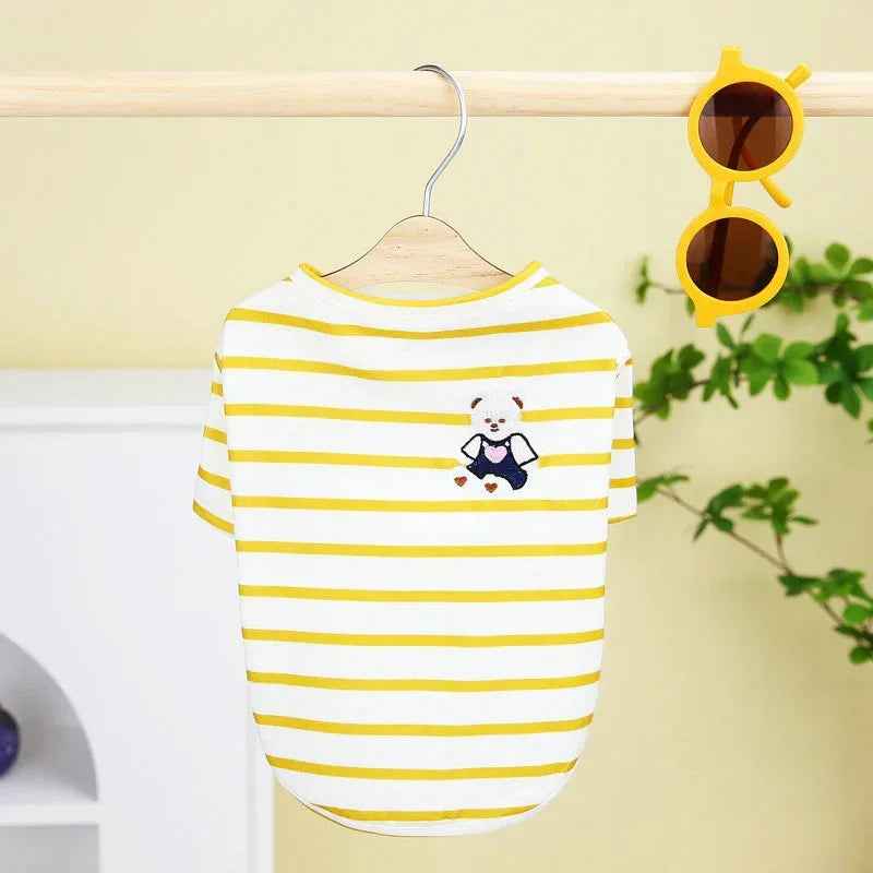 Pomeranian Teddy Small Dog Pet Suit Embrace Bear T-shirt