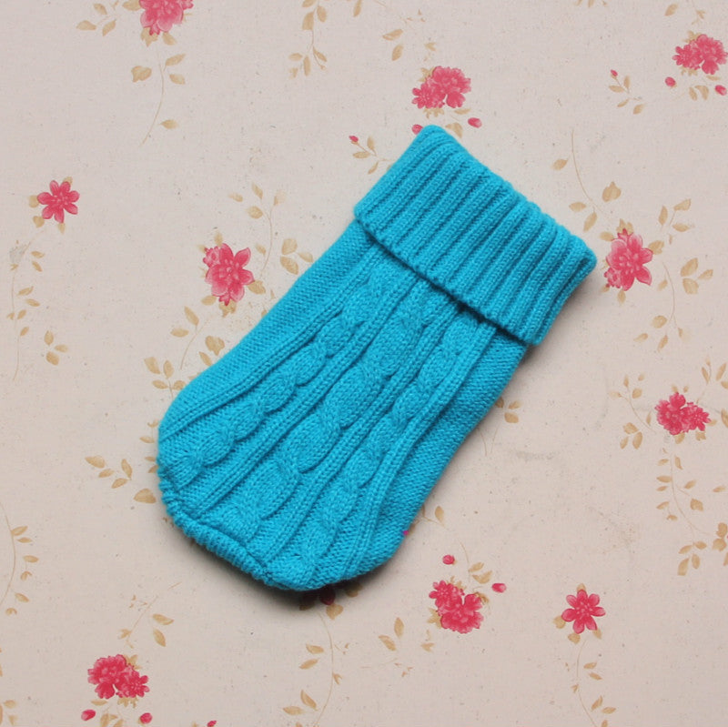 Thick autumn and winter pet dog sweater warm three-dimensional twisted rope small milk cat milk dog sweater Teddy Bichon dog clothes