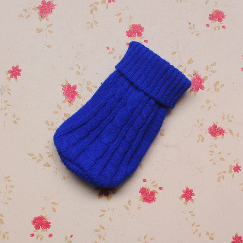 Thick autumn and winter pet dog sweater warm three-dimensional twisted rope small milk cat milk dog sweater Teddy Bichon dog clothes