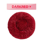 Cama para Perro Donut Esponjosa Almohadilla Suave y Cálida de Peluche Largo para Mascotas Casa para Perro Cama para Gato Sofá Lavable para Mascotas Alfombrilla Calmante Camas para Perros Pequeños y Grandes