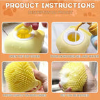 Silicone Pet Bath Massage Brush Gloves with Shampoo Dispenser