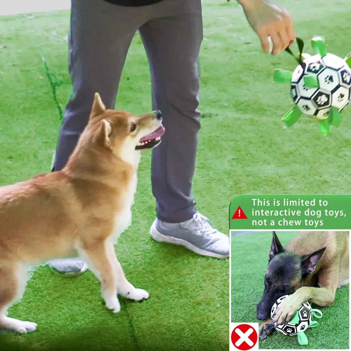 Interactive Dog Soccer Ball Toy for Large & Active Dogs