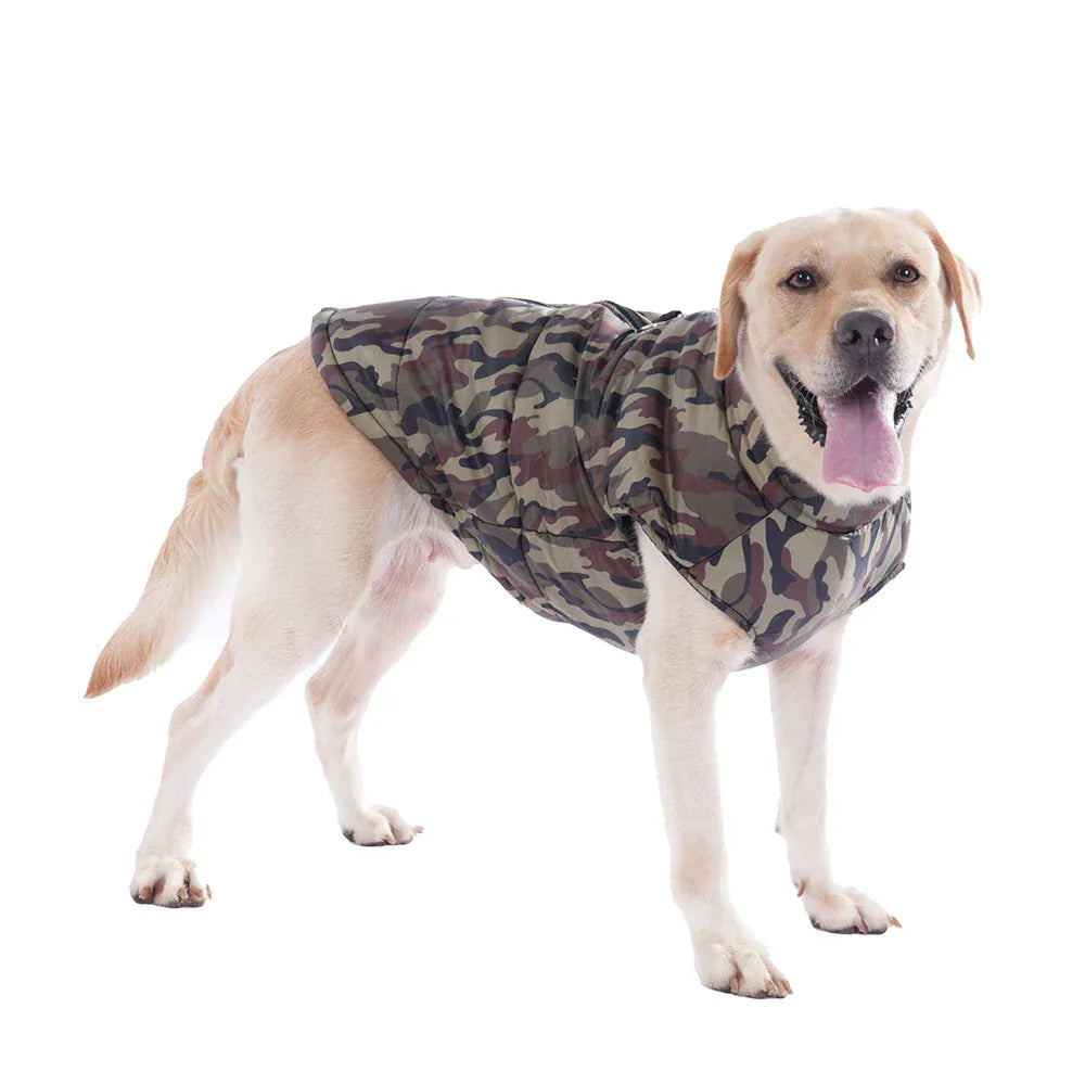 Abbigliamento Invernale per Cani Spesso con Motivo Mimetico