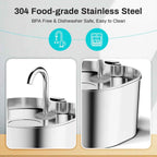 Stainless Steel Smart Pet Water Fountain with Auto Circulation