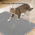 Premium Cat Litter Mat - Leak-Proof Waterproof Base & Non-Slip Backing - Effectively Traps And Filters Litter For A Cleaner, Dry Floor