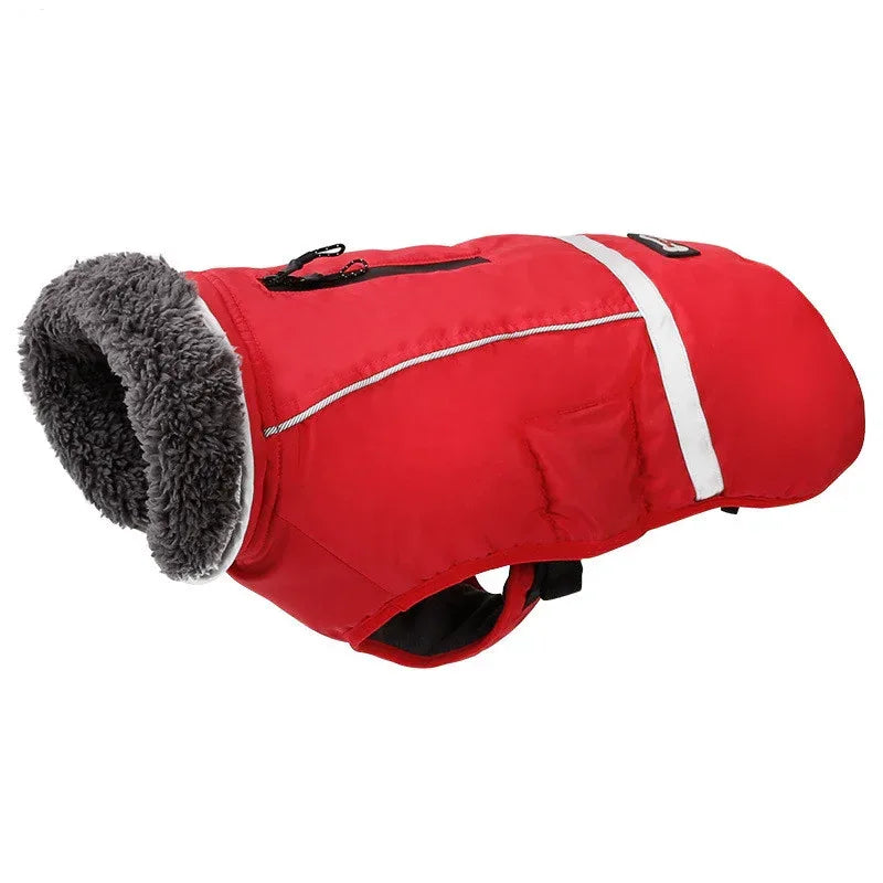 Abbigliamento caldo riflettente per cani di taglia grande