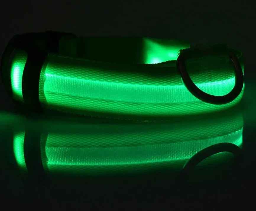 LED Luminous Pet Collar Adjustable Night Safety Glow