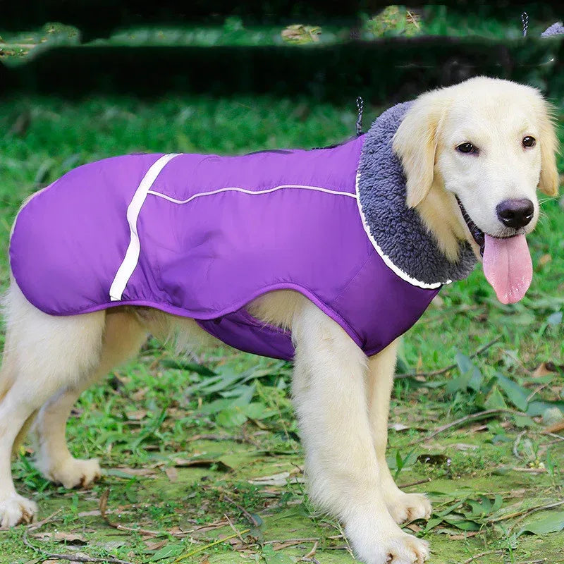 Abbigliamento caldo riflettente per cani di taglia grande