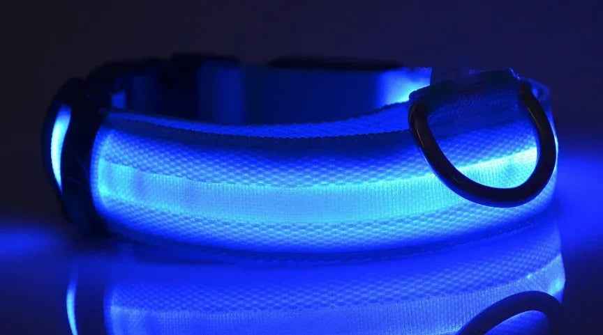 LED Luminous Pet Collar Adjustable Night Safety Glow