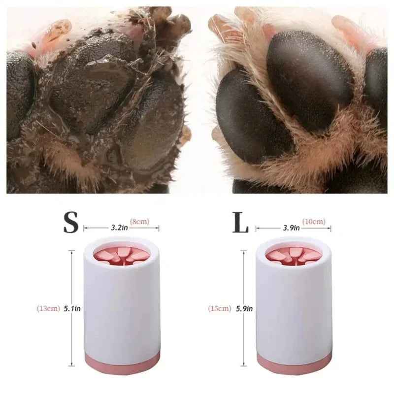 Portable Dog Paw Cleaner Cup with Soft Silicone Brush