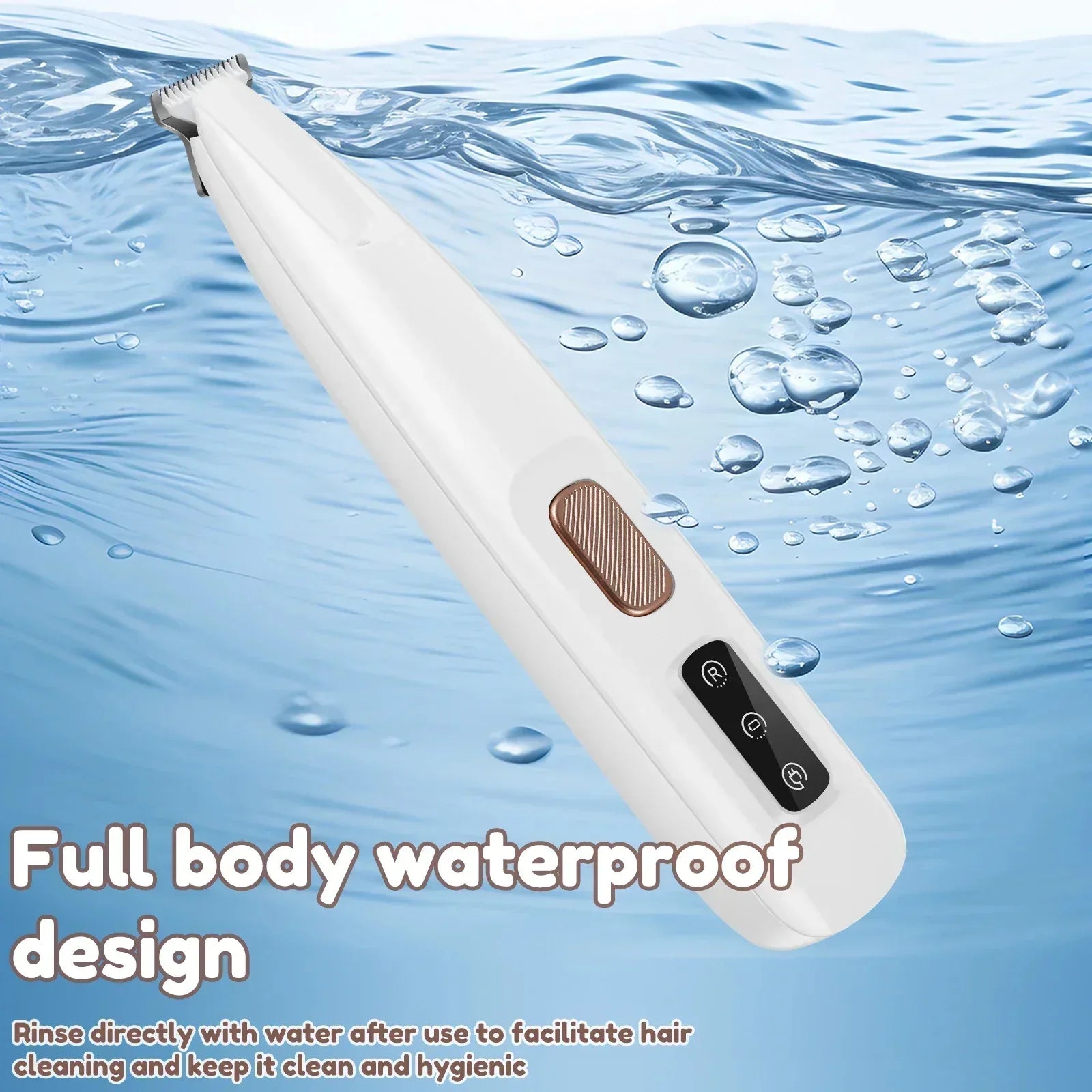 LED Pet Paw Hair Trimmer Waterproof Dog Grooming Clipper