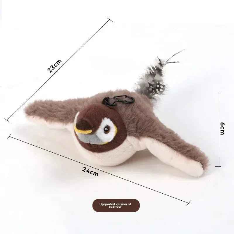Interactive Pet Plush Toy Electric Flopping Fish & Bird