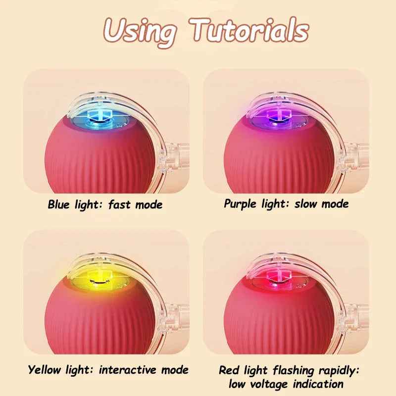 Interactive Cat Rolling Ball Toy with Smart Auto Drive