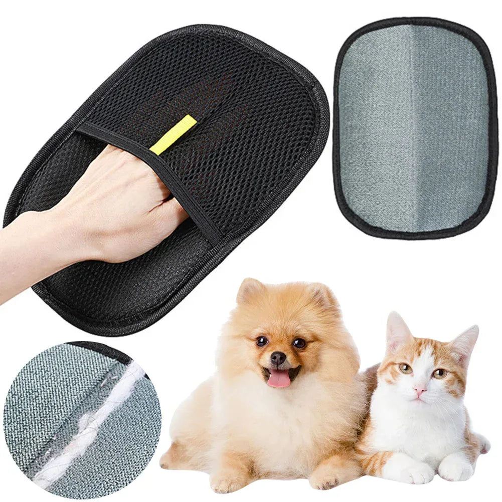 Pet Hair Remover Glove Deshedding Brush for Dogs & Cats