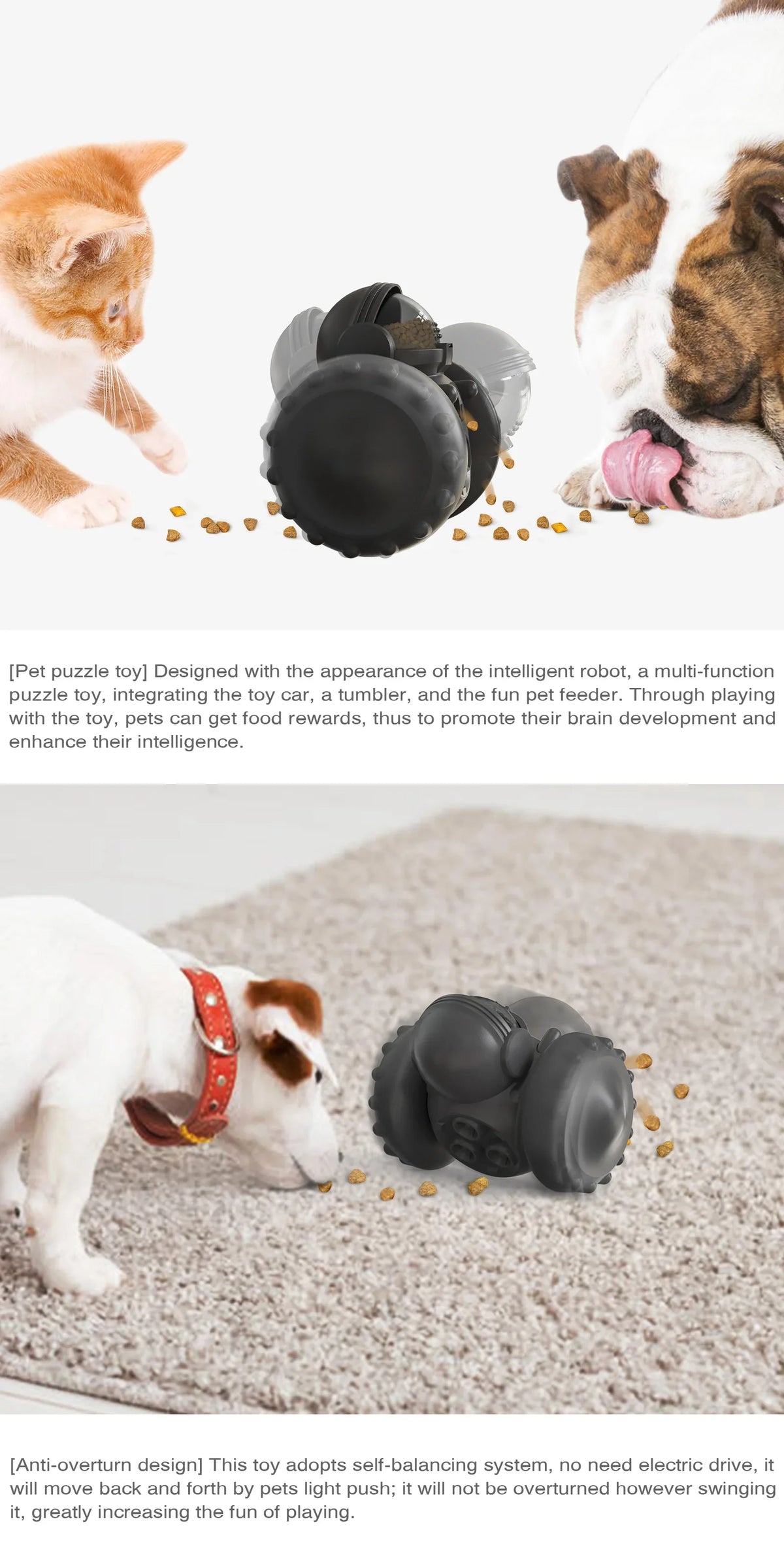 Interactive Slow Feeder Toy Car for Dogs & Cats – Treat Dispenser