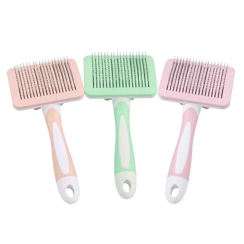 Self-Cleaning Slicker Brush for Dogs & Cats One-Click Hair Remover
