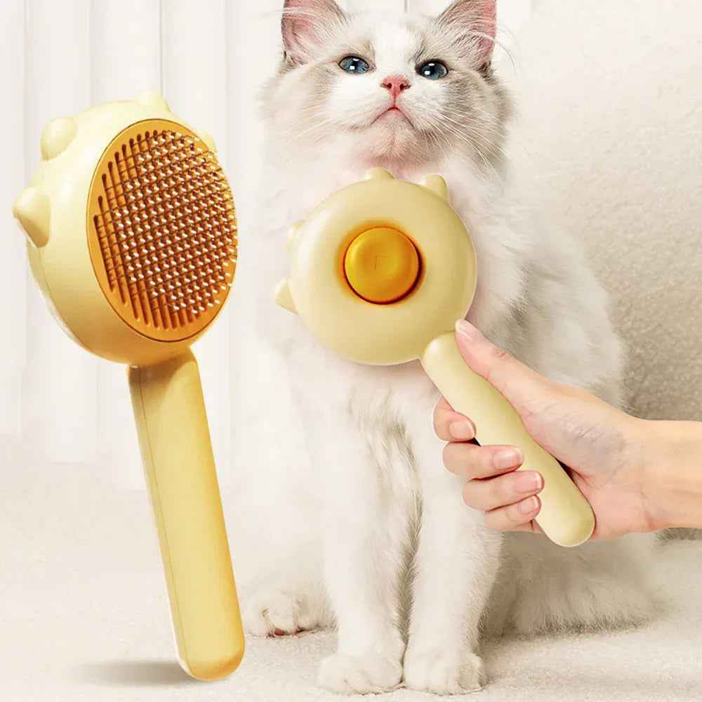 Pet Grooming Brush Massage Comb Hair Remover for Cats & Dogs