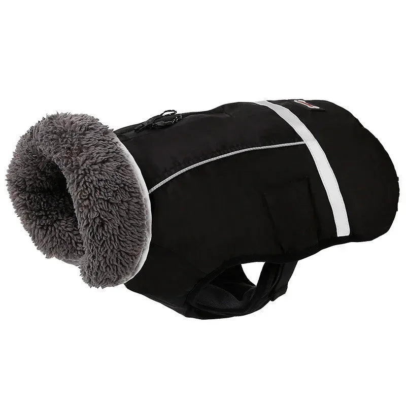Abbigliamento caldo riflettente per cani di taglia grande