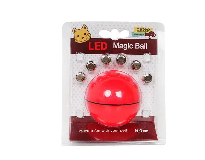 ลูกบอลของเล่นแมวแบบโต้ตอบด้วยเลเซอร์ LED ลูกบอลกลิ้งอิเล็กทรอนิกส์