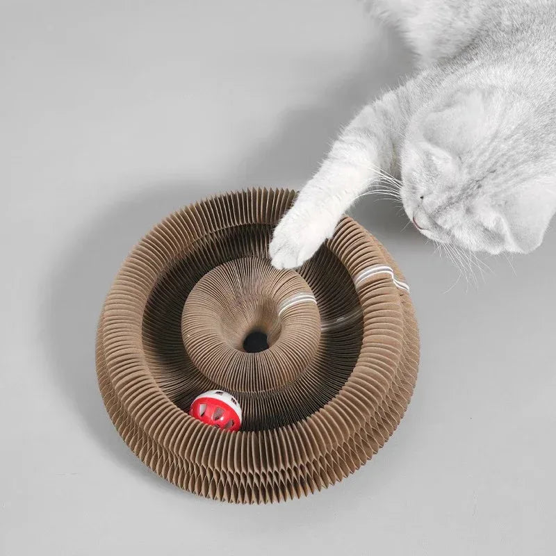 猫咪手风琴玩具 猫咪卷卷球玩具 抓挠垫 魔术风琴猫抓板 猫抓板