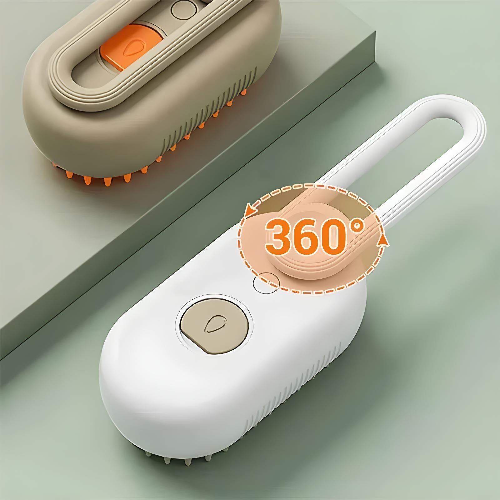 Escova a Vapor Elétrica 3 em 1 para Gatos e Cães - Pente para Higiene Pet