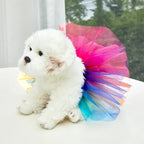 Falda de gasa para mascotas TUTU Falda con tirantes para perro de hilo de seda brillante