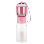 3-in-1 Portable Pet Water Bottle with Food & Poop Dispenser