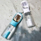 3-in-1 Portable Pet Water Bottle with Food & Poop Dispenser