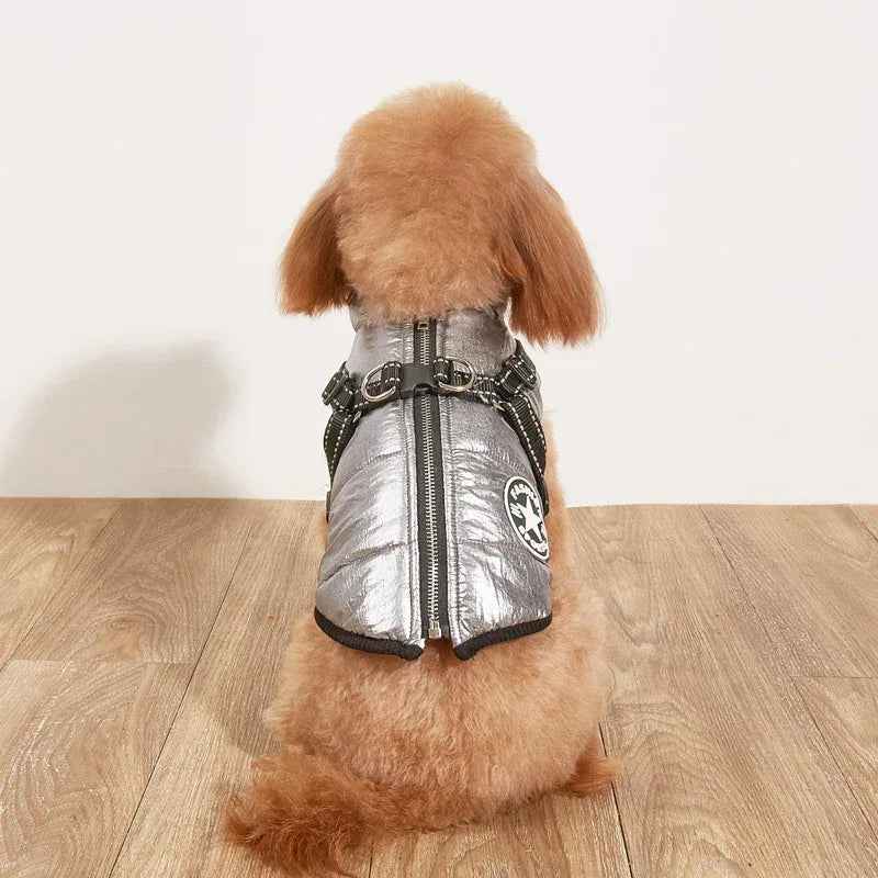 Warm Dog Winter Jacket Fleece-Lined Reflective Pet Coat