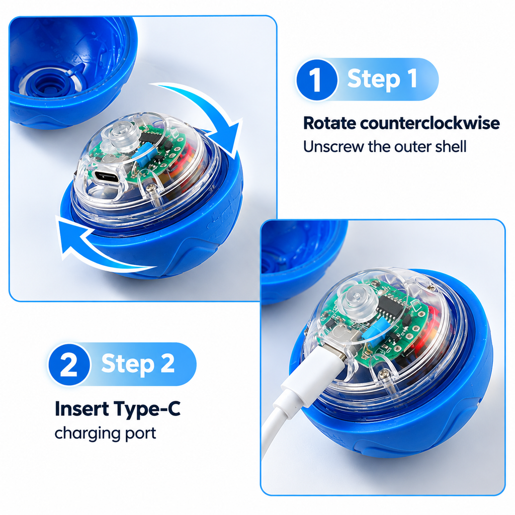 Bola Elétrica Saltitante para Pets Brinquedo Automático Luminoso para Cães Produtos para Treinamento de Cães Bola Resistente