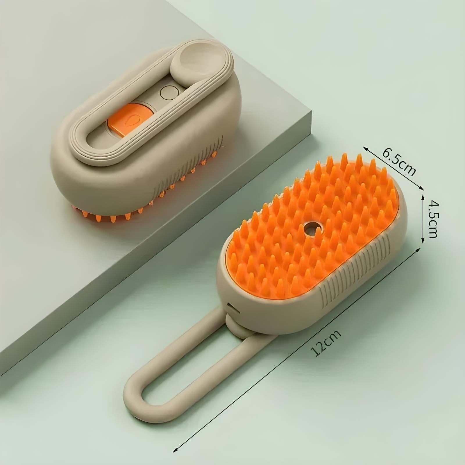 Escova a Vapor Elétrica 3 em 1 para Gatos e Cães - Pente para Higiene Pet