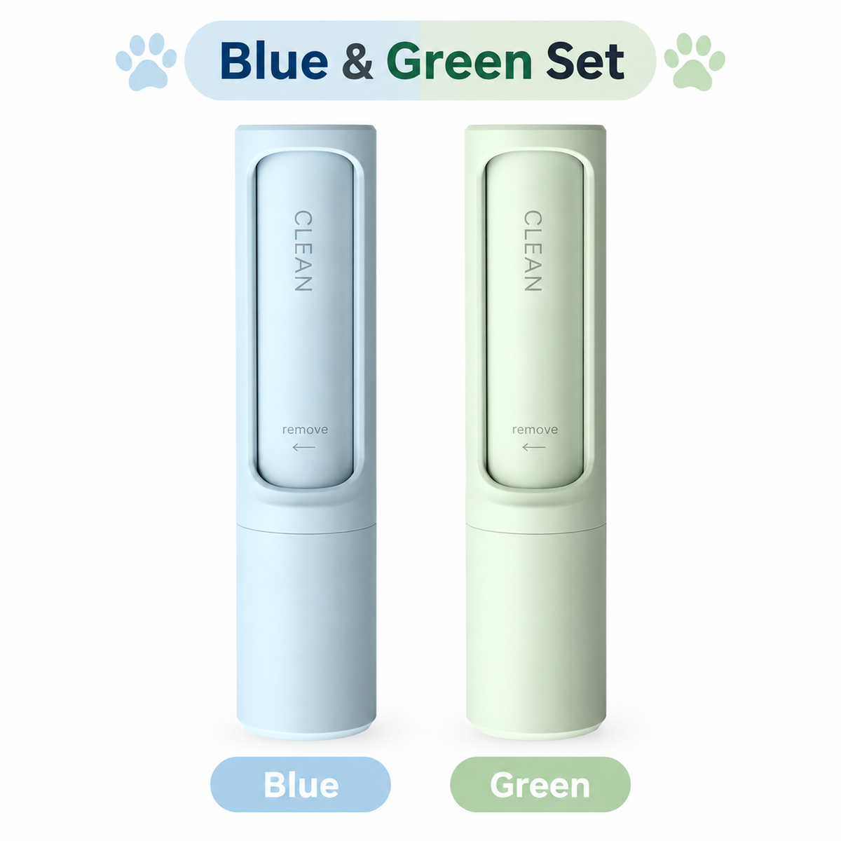 2-in-1 Reusable Pet Hair Remover Brush Self-Cleaning Lint Roller