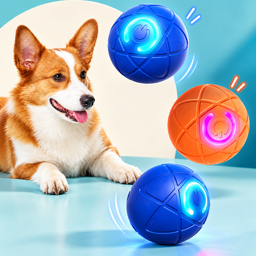 Elektrischer Springball für Haustiere Automatischer Hundespielball Leuchtendes Haustierprodukt Trainingsspielzeug für Hunde Widerstandsfähiger Ball für Hunde