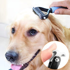 Rasqueadeira de Cuidados para Cães e Gatos com Duas Faces para Remoção de Pelos Soltos e Desembaraço