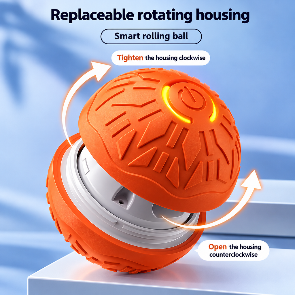 Bola Elétrica Saltitante para Pets Brinquedo Automático Luminoso para Cães Produtos para Treinamento de Cães Bola Resistente