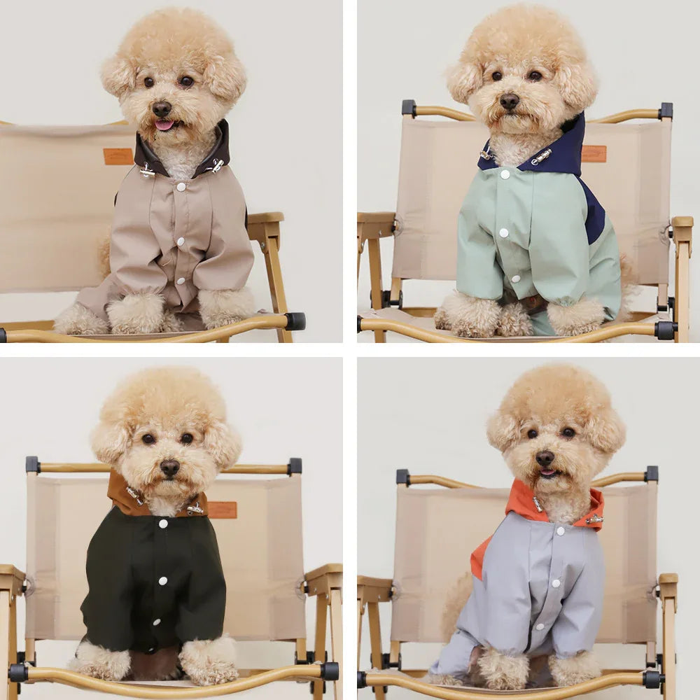 반려동물 소형 및 중형견 방수 방진 쉘 자켓
