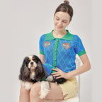 Dog Sweater Blue Tiger Cardigan Pet Costume