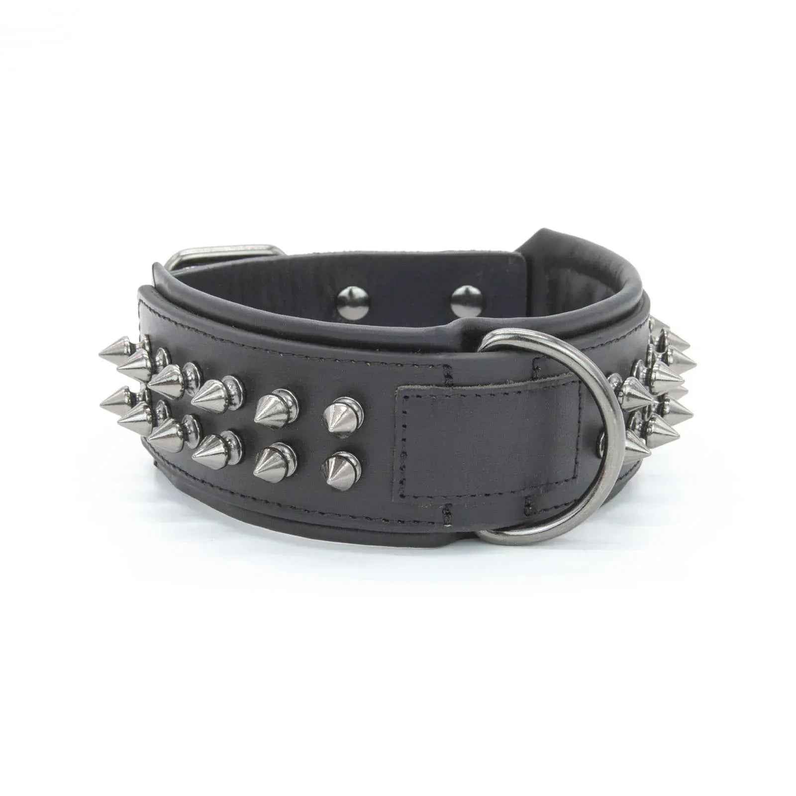 Leather Dog Collar with Bandana Adjustable Pet Neck Strap