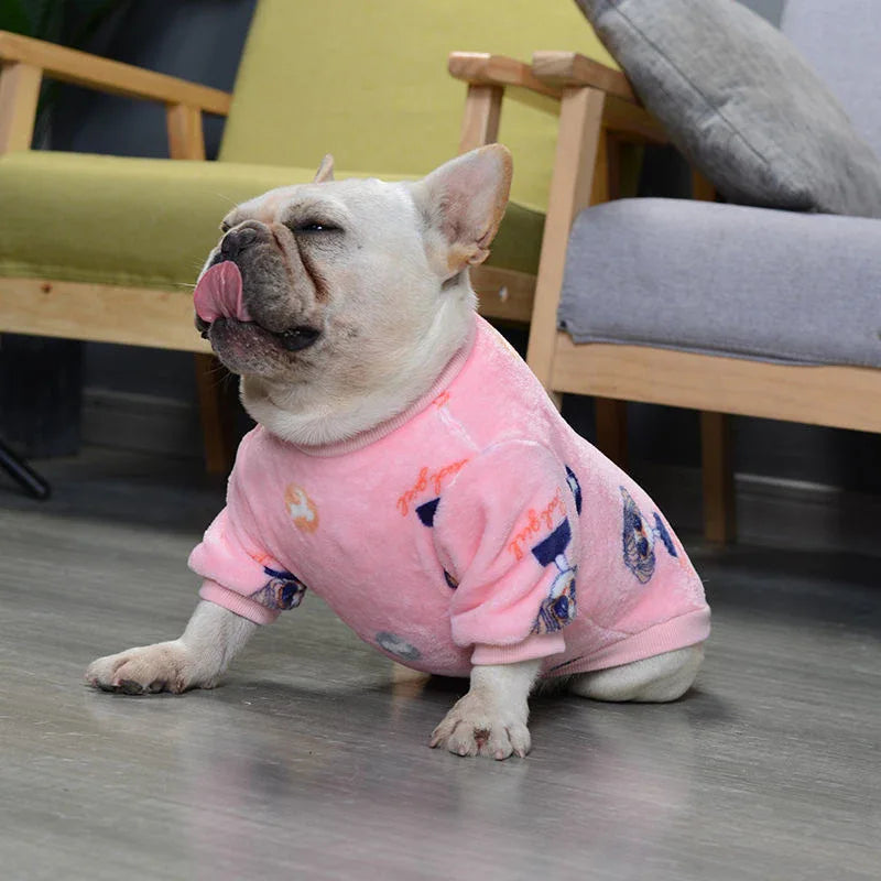 Pyjama en peluche français pour animaux de compagnie, style mode et personnalité