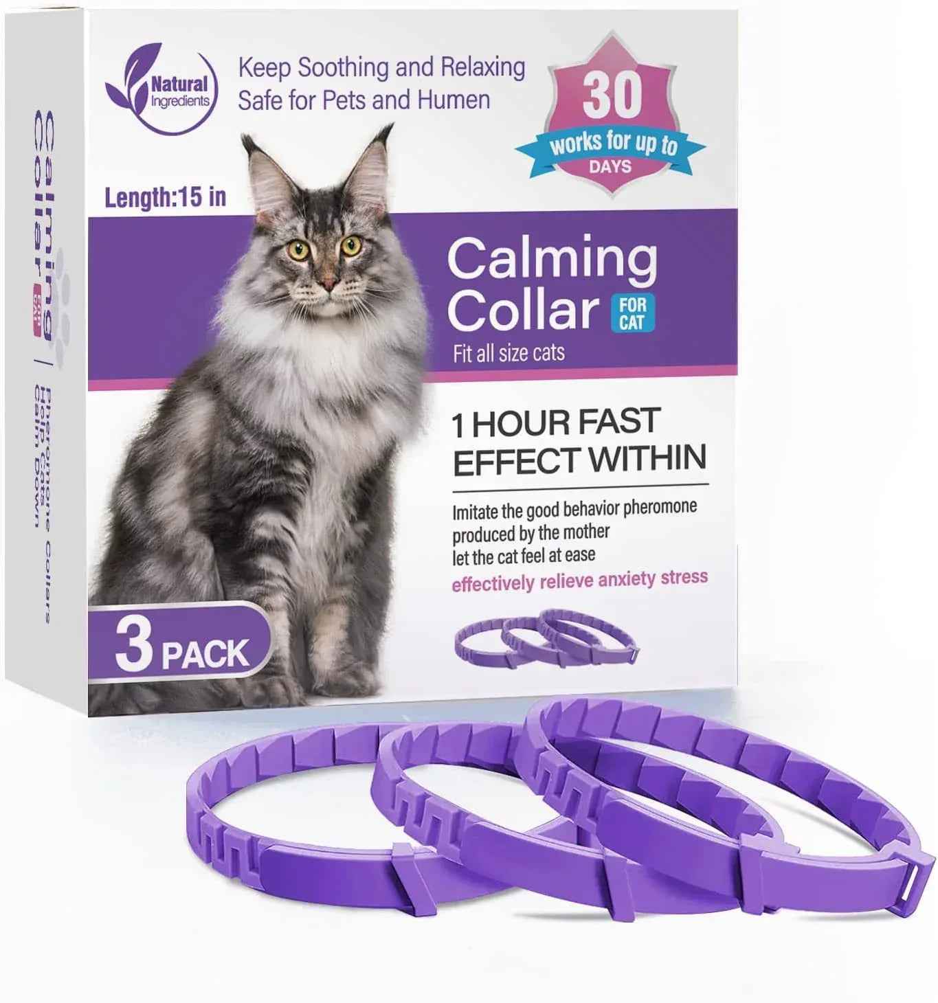 Pet Calming Collar Anti-Anxiety Soothing Pheromone Collar
