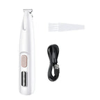 LED Pet Paw Hair Trimmer Waterproof Dog Grooming Clipper